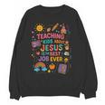 Teaching Kids About Jesus Is The Best Job Ever Bible Teacher Women Crewneck Sweatshirt, novelty gifts, funny gifts Teaching Kids About Jesus Is The Best Job Ever Bible Teacher Women Crewneck Sweatshirt, novelty gifts, funny gifts