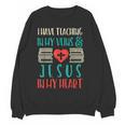 Teaching In My Veins Jesus In My Heart God Christian Teacher Women Crewneck Sweatshirt, novelty gifts, funny gifts Teaching In My Veins Jesus In My Heart God Christian Teacher Women Crewneck Sweatshirt, novelty gifts, funny gifts