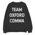 Team Oxford Comma English Majors And Teachers For Men Women Girls Kids Women Crewneck Sweatshirt, novelty gifts, funny gifts