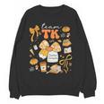 Team TK Crew Preppy Coquette Bow Pumpkin Fall TK Teacher Women Crewneck Sweatshirt, novelty gifts, funny gifts