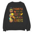Thankful For My 4th Grade Turkey Thanksgiving Turkey Teacher Women Crewneck Sweatshirt, novelty gifts, funny gifts Thankful For My 4th Grade Turkey Thanksgiving Turkey Teacher Women Crewneck Sweatshirt, novelty gifts, funny gifts