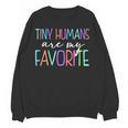 Tiny Humans Are My Favorite Daycare Provider Teacher Daycare Women Crewneck Sweatshirt, novelty gifts, funny gifts Tiny Humans Are My Favorite Daycare Provider Teacher Daycare Women Crewneck Sweatshirt, novelty gifts, funny gifts