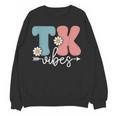 TK Vibes Back To School Teachers Students TK Team Women Crewneck Sweatshirt, novelty gifts, funny gifts