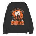 History Teachers Love Brains Halloween Teacher For Men Women Women Crewneck Sweatshirt, novelty gifts, funny gifts