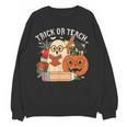Trick Or Teach Retro Halloween Teacher Women Men Costume Women Crewneck Sweatshirt, novelty gifts, funny gifts Trick Or Teach Retro Halloween Teacher Women Men Costume Women Crewneck Sweatshirt, novelty gifts, funny gifts