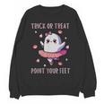 Trick Or Treat Point Your Feet Halloween Ghost Dance Teacher Women Crewneck Sweatshirt, novelty gifts, funny gifts Trick Or Treat Point Your Feet Halloween Ghost Dance Teacher Women Crewneck Sweatshirt, novelty gifts, funny gifts