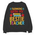 Twinning With My Bestie Teacher Boy Spirit Week Twin Day Women Crewneck Sweatshirt, novelty gifts, funny gifts Twinning With My Bestie Teacher Boy Spirit Week Twin Day Women Crewneck Sweatshirt, novelty gifts, funny gifts