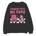 Twinning With My Para Teacher Matching Paraprofessional 70s For Men Women Women Crewneck Sweatshirt, novelty gifts, funny gifts Twinning With My Para Teacher Matching Paraprofessional 70s For Men Women Women Crewneck Sweatshirt, novelty gifts, funny gifts