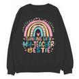 Twinning With My Teacher Bestie Rainbow Matching Teachers Women Crewneck Sweatshirt, novelty gifts, funny gifts Twinning With My Teacher Bestie Rainbow Matching Teachers Women Crewneck Sweatshirt, novelty gifts, funny gifts