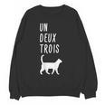 Un Deux Trois Cat Shirt French Teacher Women Crewneck Sweatshirt, novelty gifts, funny gifts