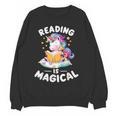 Unicorn Teacher Reading Is Magical Book Women Crewneck Sweatshirt, novelty gifts, funny gifts Unicorn Teacher Reading Is Magical Book Women Crewneck Sweatshirt, novelty gifts, funny gifts