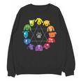 Unique For Artists By ADS Color Wheel Educational Art Teacher Dog Themed Artist Small Women Crewneck Sweatshirt, novelty gifts, funny gifts
