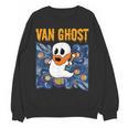 Van Ghost Art Teacher Halloween Van Gogh Starry Night Women Crewneck Sweatshirt, novelty gifts, funny gifts