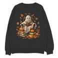 Vintage Ghost Book Reading Pumpkin Gothic Halloween Teachers Men Women Kids Women Crewneck Sweatshirt, novelty gifts, funny gifts Vintage Ghost Book Reading Pumpkin Gothic Halloween Teachers Men Women Kids Women Crewneck Sweatshirt, novelty gifts, funny gifts