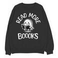 Vintage Halloween Teacher Women Reading Read More Books Women Crewneck Sweatshirt, novelty gifts, funny gifts