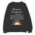 Vintage Human Sunshine Definition Teachers Mom Boss Women Women Crewneck Sweatshirt, novelty gifts, funny gifts