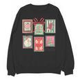 Vintage Preppy Very Merry Teacher Santa Stamps Christmas Women Crewneck Sweatshirt, novelty gifts, funny gifts Vintage Preppy Very Merry Teacher Santa Stamps Christmas Women Crewneck Sweatshirt, novelty gifts, funny gifts