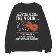 Violin Player Costume For Men Women Violin Teacher Violinist Women Crewneck Sweatshirt, novelty gifts, funny gifts