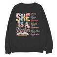 Women Bible Verse Christian Teacher God Says Back To School Women Crewneck Sweatshirt, novelty gifts, funny gifts