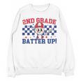 2nd Grade Batter Up Back To School Baseball Teacher Kids Women Crewneck Sweatshirt, novelty gifts, funny gifts