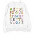 ABC Animals Alphabet Graphic Boys Girls Kindergarten Teacher Women Crewneck Sweatshirt, novelty gifts, funny gifts ABC Animals Alphabet Graphic Boys Girls Kindergarten Teacher Women Crewneck Sweatshirt, novelty gifts, funny gifts