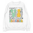 Braille Teacher Of The Visually Impaired Groovy VI Teacher Women Crewneck Sweatshirt, novelty gifts, funny gifts