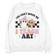 You Can't Scare Me I Teach Art Retro Teacher Ghost Halloween Women Crewneck Sweatshirt, novelty gifts, funny gifts You Can't Scare Me I Teach Art Retro Teacher Ghost Halloween Women Crewneck Sweatshirt, novelty gifts, funny gifts