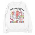 Can't Talk Right Now Doing Teacher Stuff Teacher Stuff Women Crewneck Sweatshirt, novelty gifts, funny gifts