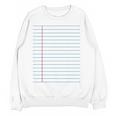 College Ruled Lined Paper Student Teacher Professor Costume Women Crewneck Sweatshirt, novelty gifts, funny gifts