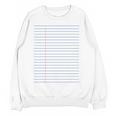 Colleged Ruled Paper Lined Writer Student Professor Teacher Women Crewneck Sweatshirt, novelty gifts, funny gifts Colleged Ruled Paper Lined Writer Student Professor Teacher Women Crewneck Sweatshirt, novelty gifts, funny gifts