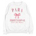 Coquette Bow Paraprofessional School Para Squad Teacher Aide Women Crewneck Sweatshirt, novelty gifts, funny gifts Coquette Bow Paraprofessional School Para Squad Teacher Aide Women Crewneck Sweatshirt, novelty gifts, funny gifts