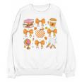 Coquette Bow Teacher Thanksgiving Fall Autumn Girls Women Women Crewneck Sweatshirt, novelty gifts, funny gifts Coquette Bow Teacher Thanksgiving Fall Autumn Girls Women Women Crewneck Sweatshirt, novelty gifts, funny gifts