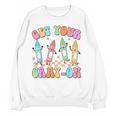 Get Your Cray-On Preschool Teacher Kindergarten Teacher Women Crewneck Sweatshirt, novelty gifts, funny gifts