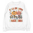 Fall In Love With Learning Teacher Retro Thanksgiving Women Crewneck Sweatshirt, novelty gifts, funny gifts Fall In Love With Learning Teacher Retro Thanksgiving Women Crewneck Sweatshirt, novelty gifts, funny gifts