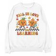 Fall In Love With Learning Teacher Student Autumn Pumpkin Women Crewneck Sweatshirt, novelty gifts, funny gifts Fall In Love With Learning Teacher Student Autumn Pumpkin Women Crewneck Sweatshirt, novelty gifts, funny gifts