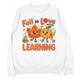 Fall In Love With Learning Thanksgiving Teacher Student Kids Women Crewneck Sweatshirt, novelty gifts, funny gifts Fall In Love With Learning Thanksgiving Teacher Student Kids Women Crewneck Sweatshirt, novelty gifts, funny gifts