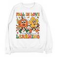 Fall In Love With Learning Thanksgiving Teacher Student Women Crewneck Sweatshirt, novelty gifts, funny gifts Fall In Love With Learning Thanksgiving Teacher Student Women Crewneck Sweatshirt, novelty gifts, funny gifts