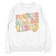Fourth Grade Vibes Hello Team 4th Grade Teacher Kids Retro Women Crewneck Sweatshirt, novelty gifts, funny gifts Fourth Grade Vibes Hello Team 4th Grade Teacher Kids Retro Women Crewneck Sweatshirt, novelty gifts, funny gifts