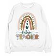 Future Teacher Boho Rainbow Leopard New Grad Student Women Crewneck Sweatshirt, novelty gifts, funny gifts Future Teacher Boho Rainbow Leopard New Grad Student Women Crewneck Sweatshirt, novelty gifts, funny gifts
