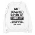 Halloween Art Teacher Prisoner Costume Women Crewneck Sweatshirt, novelty gifts, funny gifts Halloween Art Teacher Prisoner Costume Women Crewneck Sweatshirt, novelty gifts, funny gifts
