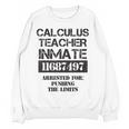 Halloween Calculus Teacher Prisoner Costume Women Crewneck Sweatshirt, novelty gifts, funny gifts