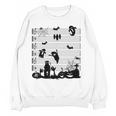 Halloween Music Note Clefs Spooky Ghost For Music Teacher Women Crewneck Sweatshirt, novelty gifts, funny gifts