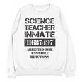 Halloween Science Teacher Prisoner Costume Women Crewneck Sweatshirt, novelty gifts, funny gifts Halloween Science Teacher Prisoner Costume Women Crewneck Sweatshirt, novelty gifts, funny gifts