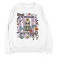 Halloween Skeleton Teacher I'Ll Just Wait Until It's Quiet Women Crewneck Sweatshirt, novelty gifts, funny gifts Halloween Skeleton Teacher I'Ll Just Wait Until It's Quiet Women Crewneck Sweatshirt, novelty gifts, funny gifts