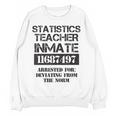 Halloween Statistics Teacher Prisoner Costume Women Crewneck Sweatshirt, novelty gifts, funny gifts Halloween Statistics Teacher Prisoner Costume Women Crewneck Sweatshirt, novelty gifts, funny gifts