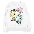 Happy To See Your Face Smile Face Teacher Back To School Women Crewneck Sweatshirt, novelty gifts, funny gifts Happy To See Your Face Smile Face Teacher Back To School Women Crewneck Sweatshirt, novelty gifts, funny gifts