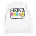 Hello Pre-K Team Preschool Teacher Kids Back To School Women Crewneck Sweatshirt, novelty gifts, funny gifts