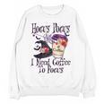 Hocus Pocus I Need Coffee To Focus Halloween Teacher Women Crewneck Sweatshirt, novelty gifts, funny gifts