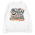 I'm Batty About My Students Watercolor Bat Teacher Halloween Women Crewneck Sweatshirt, novelty gifts, funny gifts