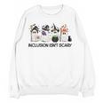 Inclusion Isn't Scary Boo Ghost Halloween Sped Teacher Women Crewneck Sweatshirt, novelty gifts, funny gifts Inclusion Isn't Scary Boo Ghost Halloween Sped Teacher Women Crewneck Sweatshirt, novelty gifts, funny gifts